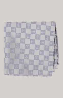 Cornflower-Einstecktuch in Hellblau/Silber