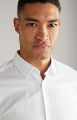 Cornflower-Hemd Pit in Weiß gemustert