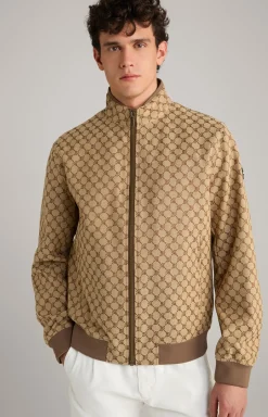 Cornflower-Jacke Escor in Beige/Braun gemustert