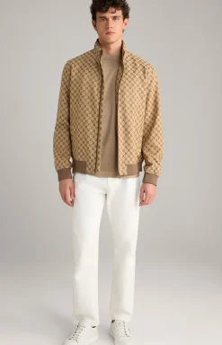 Cornflower-Jacke Escor in Beige/Braun gemustert
