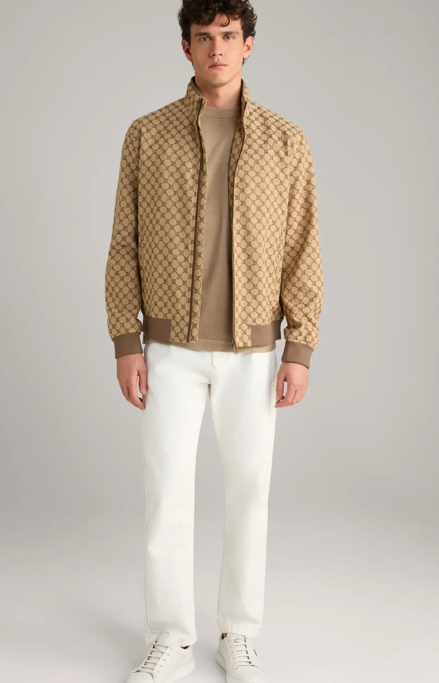 Cornflower-Jacke Escor in Beige/Braun gemustert