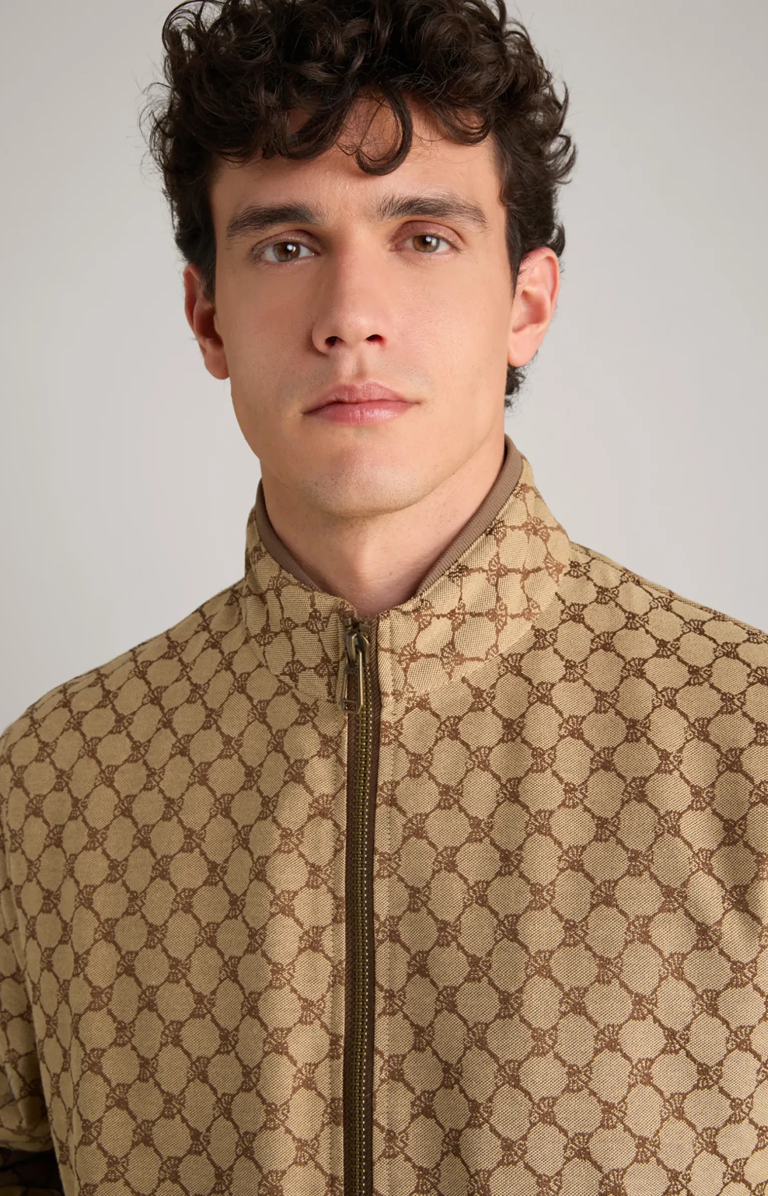 Cornflower-Jacke Escor in Beige/Braun gemustert