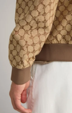 Cornflower-Jacke Escor in Beige/Braun gemustert