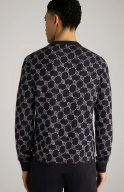 Cornflower-Pullover Ravon in Navy gemustert