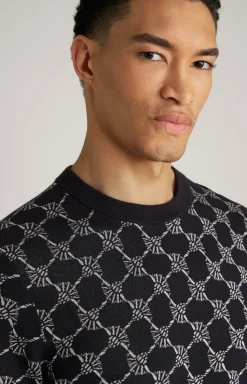 Cornflower-Pullover Ravon in Navy gemustert