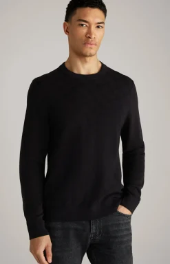 Cornflower-Pullover Ravon in Schwarz gemustert