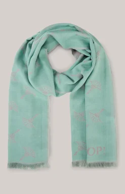 Cornflower-Schal Feris in Grün/Hellgrau