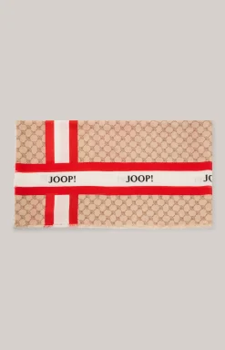 Cornflower-Schal in Beige/Rot