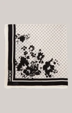 Cornflower-Schal in Schwarz/Ecru