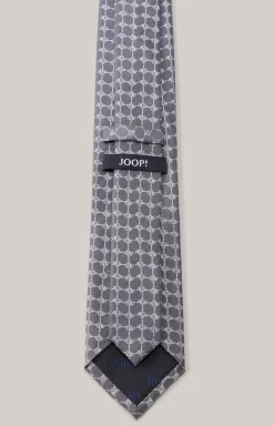 Cornflower-Seidenkrawatte in Dunkelblau gemustert