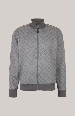 Cornflower-Sweatjacke Tayfun in Grau gemustert