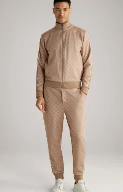 Cornflower-Sweatjacke Tayfun in Beige gemustert