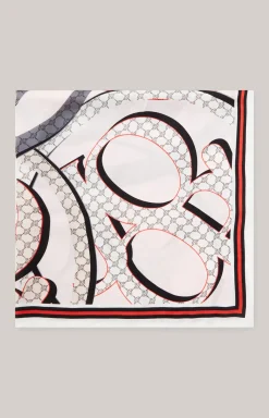 Cornflower-Tuch in Grau/Rosa/Rot gemustert