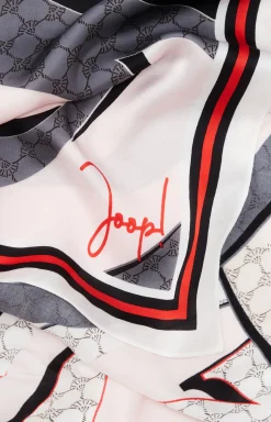 Cornflower-Tuch in Grau/Rosa/Rot gemustert