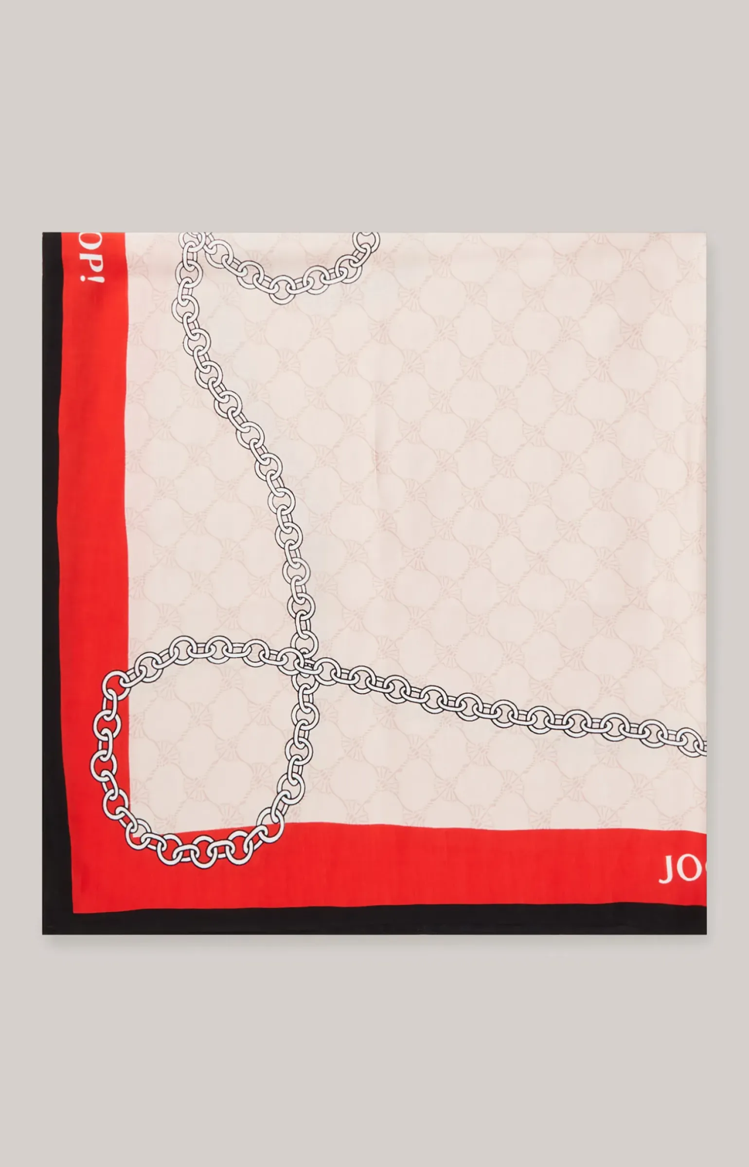 Cornflower-Tuch in Rot/Ecru gemustert