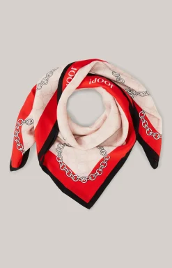 Cornflower-Tuch in Rot/Ecru gemustert