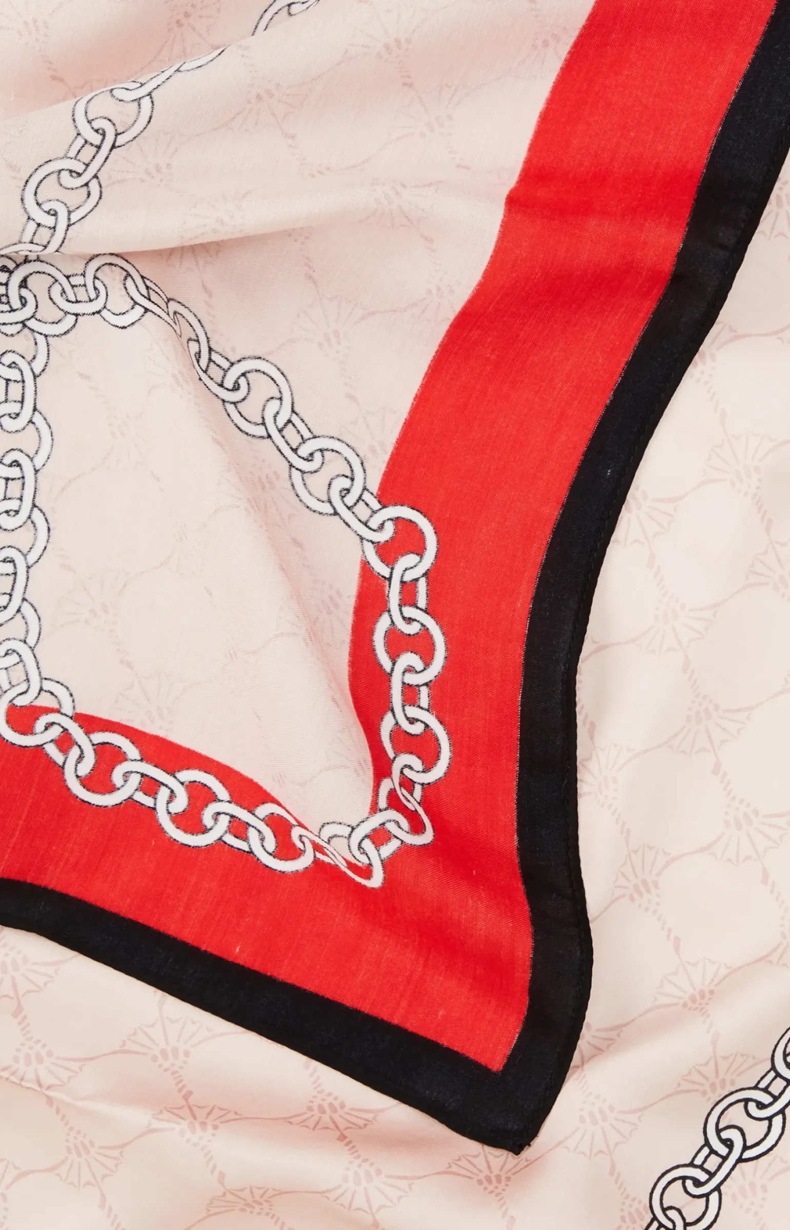 Cornflower-Tuch in Rot/Ecru gemustert