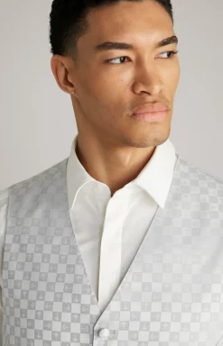 Cornflower-Weste Weazer in Hellgrau gemustert