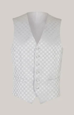 Cornflower-Weste Weazer in Hellgrau gemustert