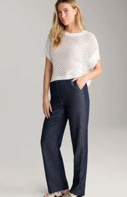 Crochet-Pullover in Weiß