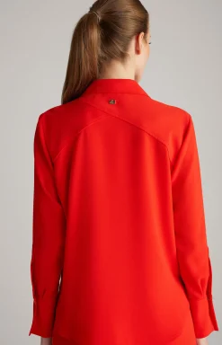 Crêpe-Bluse in Rot