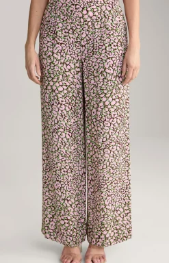 Crêpe-Hose in Rot/Rosa/Grün