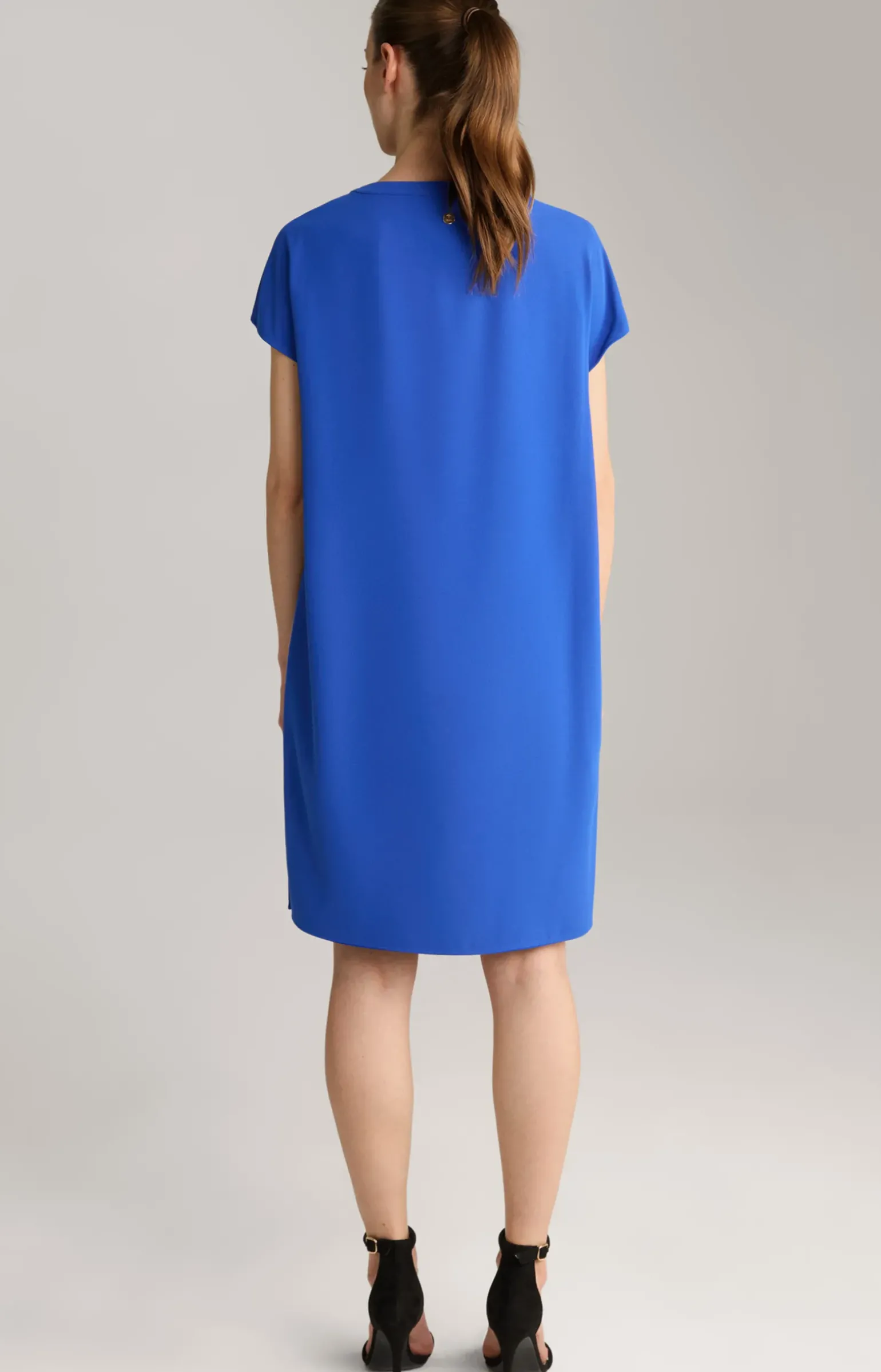 Crêpe-Kleid in Blau