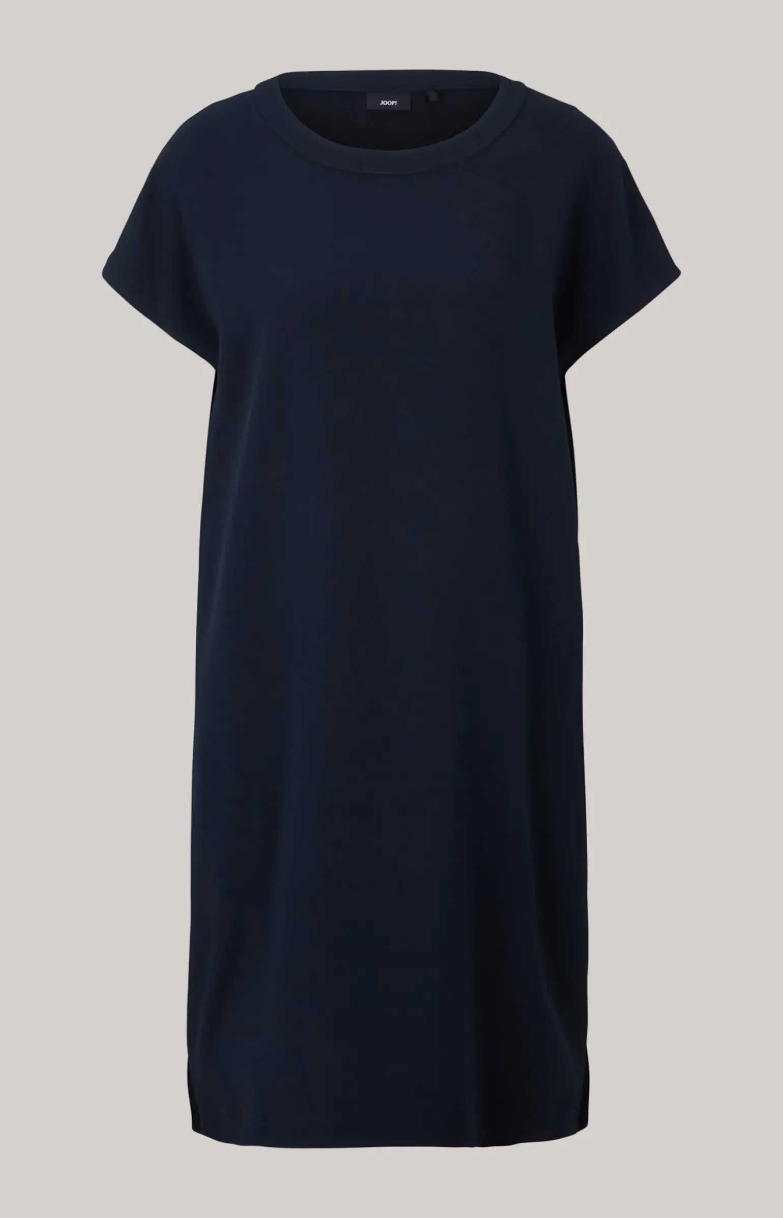 Crêpe-Kleid in Navy