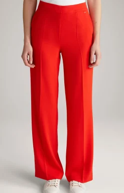 Crêpe-Marlenehose in Rot