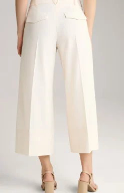 Culotte mit feinen Nadelstreifen in Offwhite