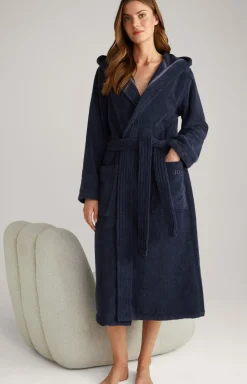 Damen Bademantel in Dunkelblau
