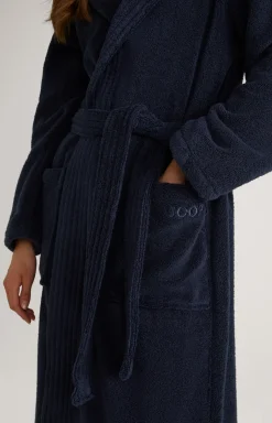 Damen Bademantel in Dunkelblau