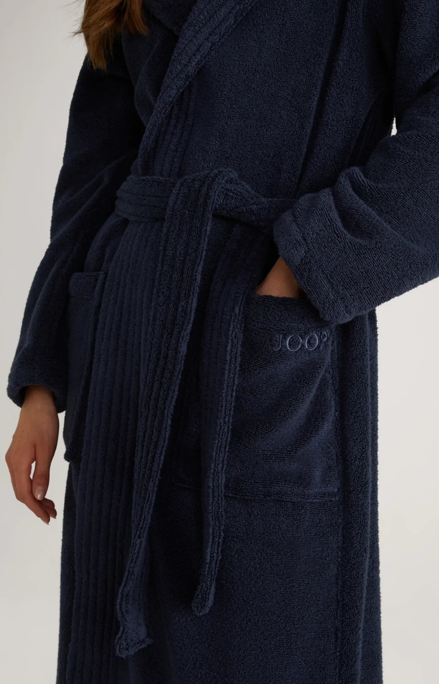 Damen Bademantel in Dunkelblau