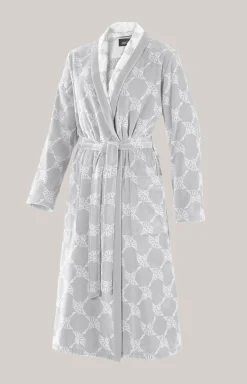 Damen Bademantel in Silbergrau