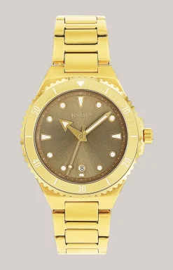 Damen-Armbanduhr in Gold