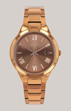 Damen-Armbanduhr in Roségold