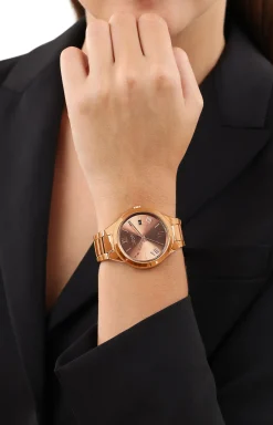 Damen-Armbanduhr in Roségold