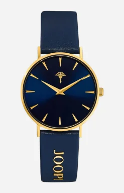 Damenuhr in Blau/Gold