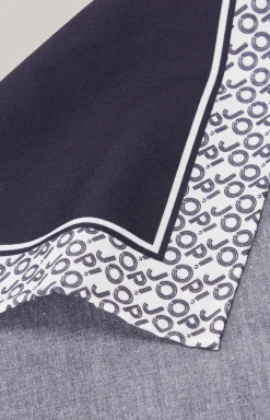 Einstecktuch in Navy/Weiß