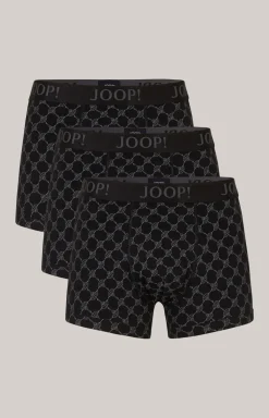 3-er Pack Boxer in Schwarz gemustert