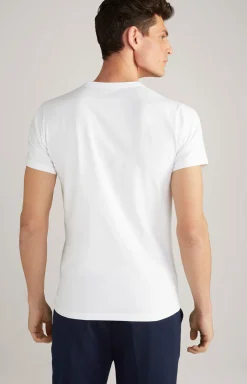 2er-Pack Feiner Stretch T-Shirts in Weiß