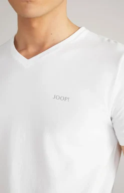 2er-Pack Feiner Stretch T-Shirts in Weiß