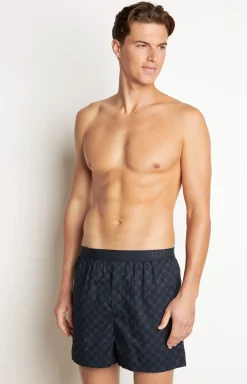 3er-Pack Fine Cotton Boxer in Hellgrau/Schwarz/Dunkelblau