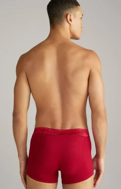 3er-Pack Fine Cotton Stretch Boxer in Schwarz/Rot/Weiß