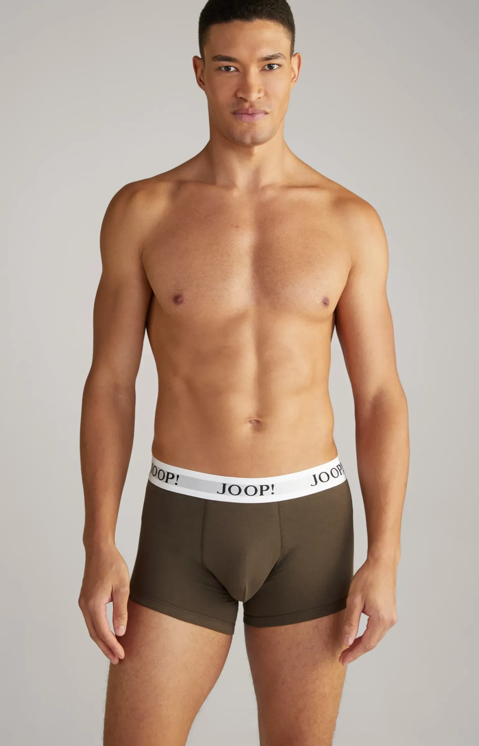 3er-Pack Fine Cotton Stretch Boxer in Dunkelblau/Bordeaux/Oliv