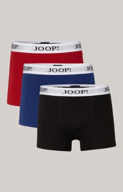 3er-Pack Fine Cotton Stretch Boxer in Schwarz/Rot/Blau