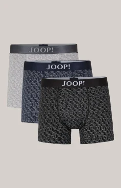 3er-Pack Fine Cotton Stretch Boxer in Schwarz/Dunkelblau/Grau