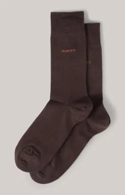 2er-Pack Finest Organic Cotton Socken in Dunkelbraun