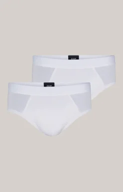 2er-Pack Modal Cotton Stretch Slip in Weiß