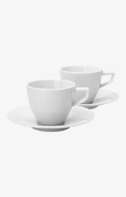 Espressotasse Single Cornflower - 2er Set in Weiß